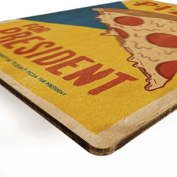 Постер деревянный Pizza А5 PSTRSBRMBL292 фото