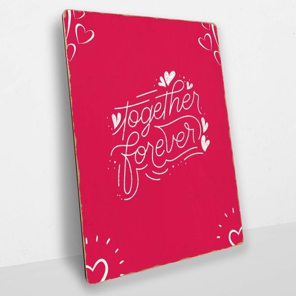 Постер деревянный Together forever А5 PSTRSBRMBL466 фото