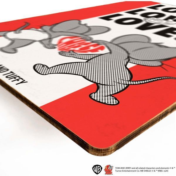 Дерев'яний постер Том і Джеррі Love Cheese А4 wstj101 фото