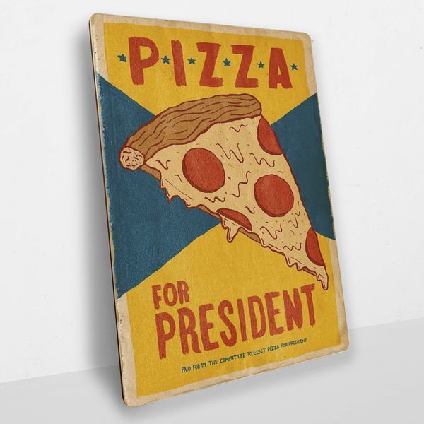 Постер деревянный Pizza А5 PSTRSBRMBL292 фото