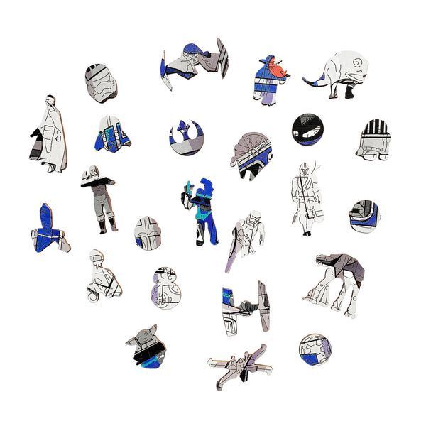 Фігурний дерев'яний пазл R2D2 L WSUA0073 фото