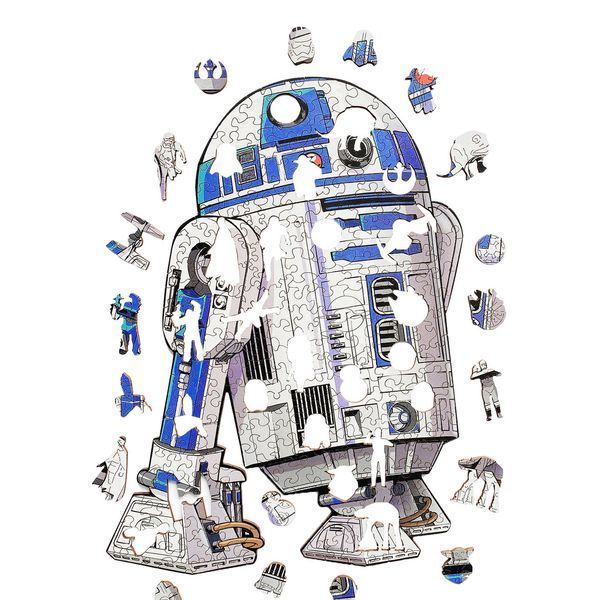 Фігурний дерев'яний пазл R2D2 L WSUA0073 фото