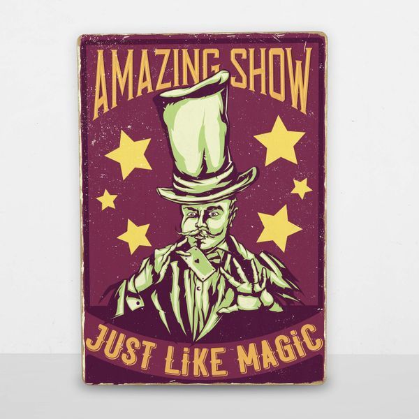 Постер деревянный Amazing show А5 PSTRSBRMBL1524 фото