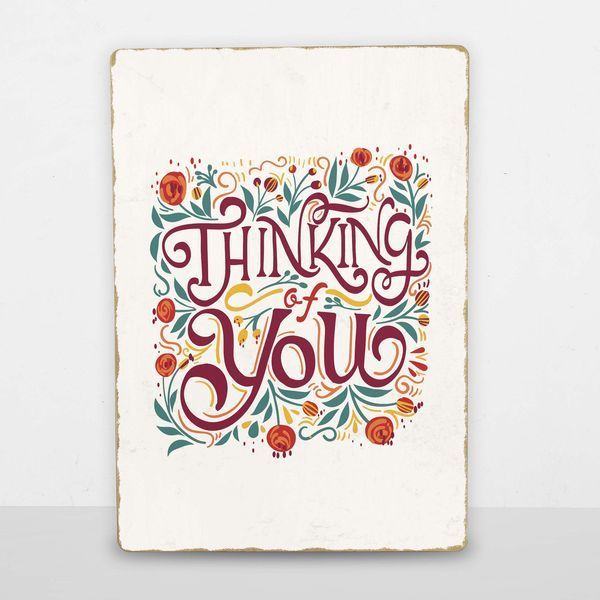 Постер дерев'яний Thinking of you А5 PSTRSBRMBL470 фото