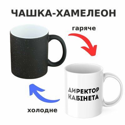 Чашка-хамелеон з принтом 330 мл Директор кабінета CHSHKBRMBL722 фото