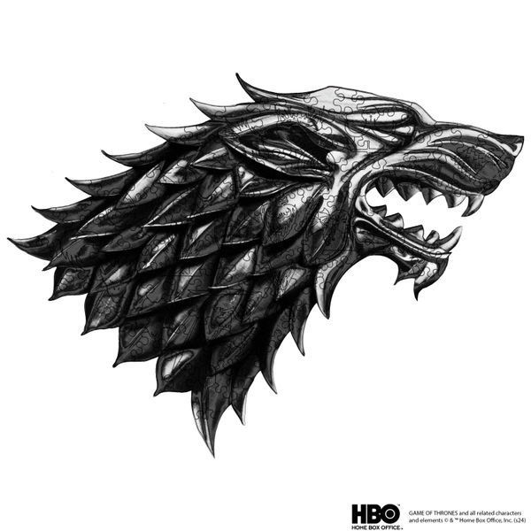 Фігурний дерев'яний пазл Гра Престолів Лютововк Примара L wsgot008-L фото