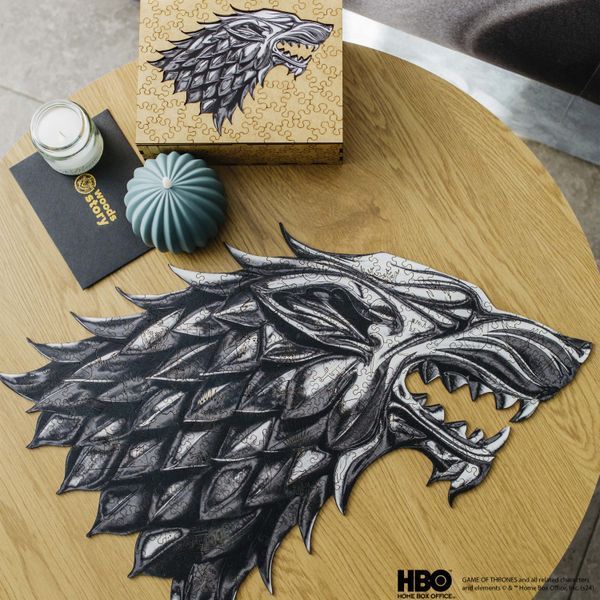 Фігурний дерев'яний пазл Гра Престолів Лютововк Примара L wsgot008-L фото