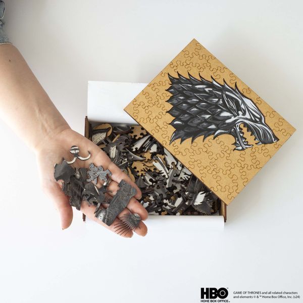 Фігурний дерев'яний пазл Гра Престолів Лютововк Примара L wsgot008-L фото