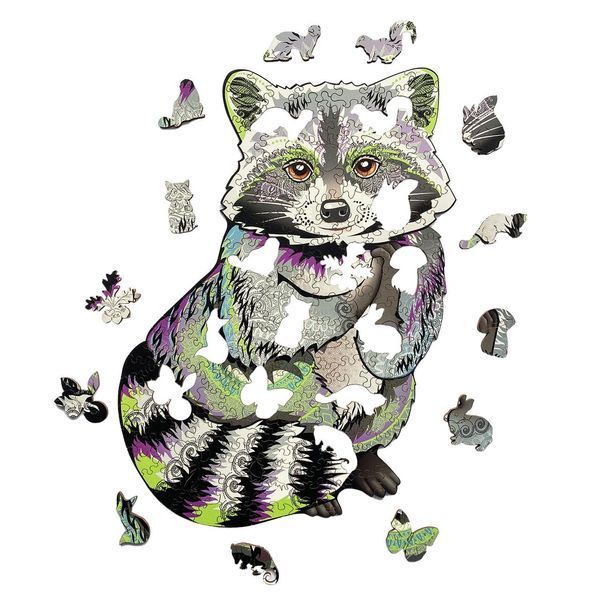 Фігурний дерев'яний пазл Єнот (Крихітка Єнот) L WSUA0125 фото