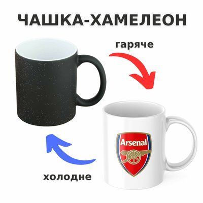 Чашка-хамелеон з принтом 330 мл Arsenal CHSHKBRMBL200 фото