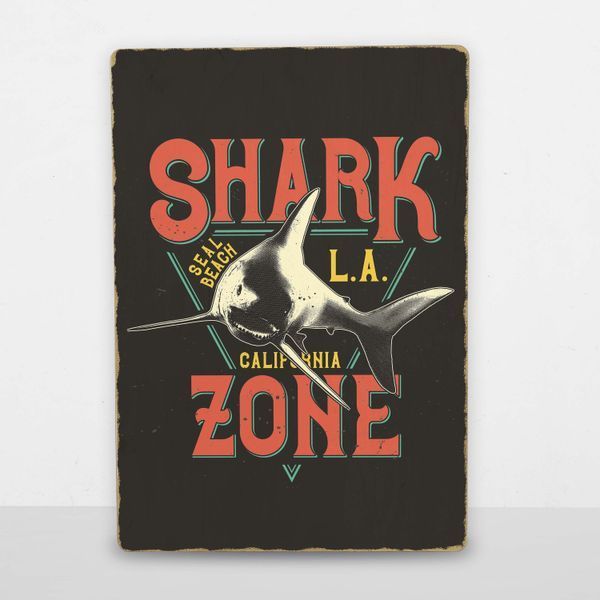Постер дерев'яний Shark А5 PSTRSBRMBL1924 фото