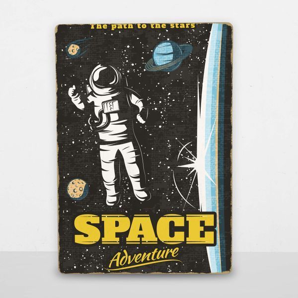Постер дерев'яний Space adventure А5 PSTRSBRMBL1484 фото